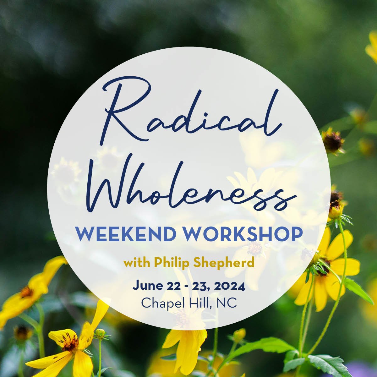 Radical Wholeness Weekend Workshop: Chapel Hill, NC - The Embodied Present Process